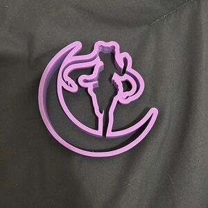 Purple sailor Moon-Shaped cookie cutter 4in